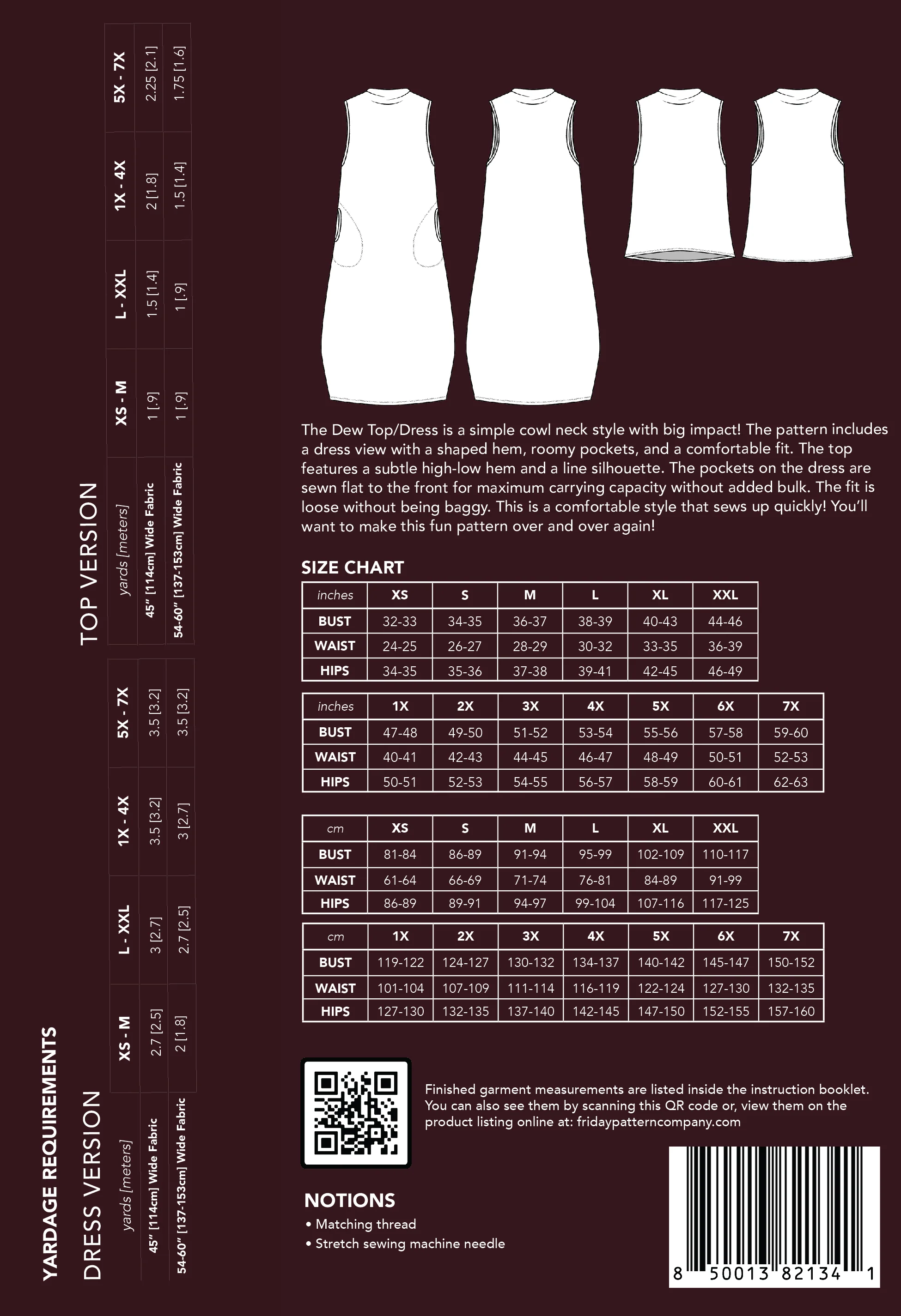 Dew Top and Dress - Printed Pattern - Image 19
